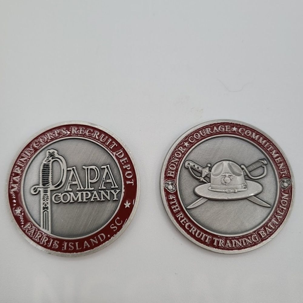 USMC Papa Company 4th Recruit Training Battalion Challenge Coin